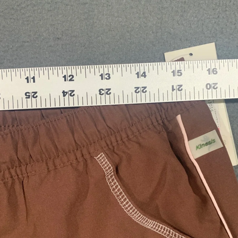 Kinesis Brown Poly Sueded Athletic Shorts Womens Large Made in USA NWT So Sporty